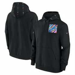 Men Detroit Lions Black 2023 Crucial Catch Club Pullover Hoodie