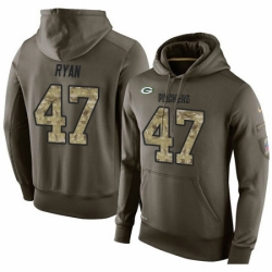 NFL Nike Green Bay Packers 47 Jake Ryan Green Salute To Service Mens Pullover Hoodie