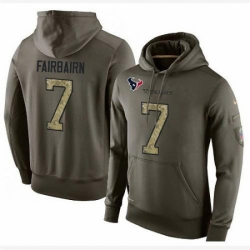 NFL Nike Houston Texans 7 Kaimi Fairbairn Green Salute To Service Mens Pullover Hoodie