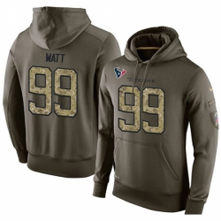 NFL Nike Houston Texans 99 JJ Watt Green Salute To Service Mens Pullover Hoodie