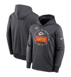 Men Kansas City Chiefs Black Super Bowl LVII Champions Pullover Hoodie