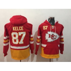 Men Nike Kansas City Chiefs Travis Kelce 87 NFL Winter Thick Hoodie