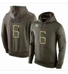 NFL Nike Miami Dolphins 6 Jay Cutler Green Salute To Service Mens Pullover Hoodie