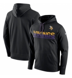 NFL Mens Minnesota Vikings Nike Black Sideline Circuit Pullover Performance Hoodie