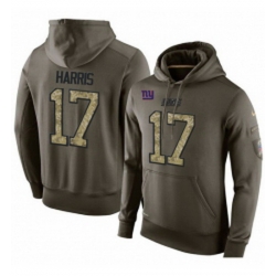 NFL Nike New York Giants 17 Dwayne Harris Green Salute To Service Mens Pullover Hoodie