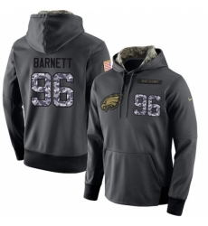 NFL Mens Nike Philadelphia Eagles 96 Derek Barnett Stitched Black Anthracite Salute to Service Player Performance Hoodie