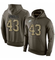 NFL Nike Philadelphia Eagles 43 Darren Sproles Green Salute To Service Mens Pullover Hoodie