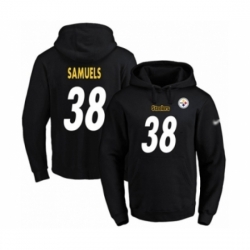 Football Mens Pittsburgh Steelers 38 Jaylen Samuels Black Name Number Pullover Hoodie