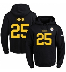 NFL Mens Nike Pittsburgh Steelers 25 Artie Burns BlackGold No Name Number Pullover Hoodie