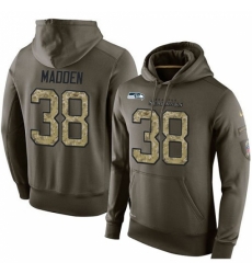 NFL Nike Seattle Seahawks 38 Tre Madden Green Salute To Service Mens Pullover Hoodie