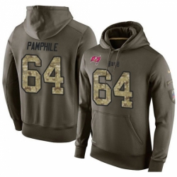 NFL Nike Tampa Bay Buccaneers 64 Kevin Pamphile Green Salute To Service Mens Pullover Hoodie