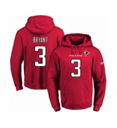 Football Mens Atlanta Falcons 3 Matt Bryant Red Name Number Pullover Hoodie