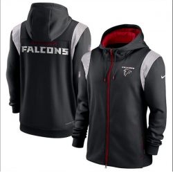 Men Atlanta Falcons Black Zipper Hoodie