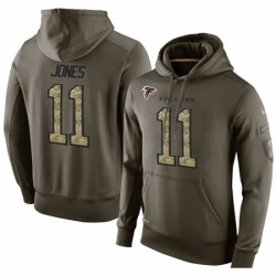 NFL Nike Atlanta Falcons 11 Julio Jones Green Salute To Service Mens Pullover Hoodie