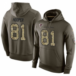 NFL Nike Atlanta Falcons 81 Austin Hooper Green Salute To Service Mens Pullover Hoodie