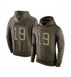 Football Arizona Cardinals 19 KeeSean Johnson Green Salute To Service Mens Pullover Hoodie