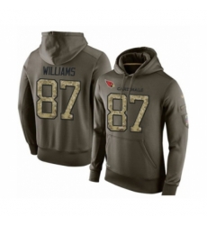 Football Arizona Cardinals 87 Maxx Williams Green Salute To Service Mens Pullover Hoodie