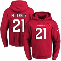 NFL Mens Nike Arizona Cardinals 21 Patrick Peterson Red Name Number Pullover Hoodie