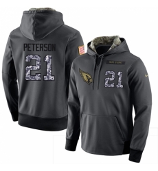 NFL Mens Nike Arizona Cardinals 21 Patrick Peterson Stitched Black Anthracite Salute to Service Player Performance Hoodie