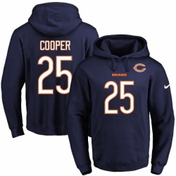 NFL Mens Nike Chicago Bears 25 Marcus Cooper Navy Blue Name Number Pullover Hoodie