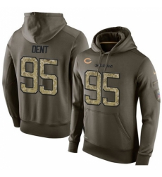 NFL Nike Chicago Bears 95 Richard Dent Green Salute To Service Mens Pullover Hoodie