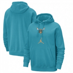 Men Charlotte Hornets Teal 2023 24 City Edition Essential Club Pullover Hoodie