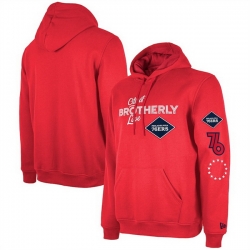 Men Philadelphia 76ers Red 2023 24 City Edition Pullover Hoodie