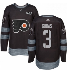 Mens Adidas Philadelphia Flyers 3 Radko Gudas Premier Black 1917 2017 100th Anniversary NHL Jersey 