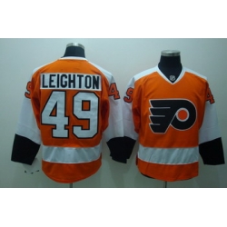 Philadelphia Flyers 49 Michael Leighton Orange Jerseys