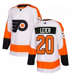 Womens Adidas Philadelphia Flyers 20 Taylor Leier Authentic White Away NHL Jersey 