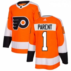 Youth Adidas Philadelphia Flyers 1 Bernie Parent Authentic Orange Home NHL Jersey 