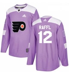 Youth Adidas Philadelphia Flyers 12 Michael Raffl Authentic Purple Fights Cancer Practice NHL Jersey 