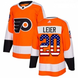 Youth Adidas Philadelphia Flyers 20 Taylor Leier Authentic Orange USA Flag Fashion NHL Jersey 