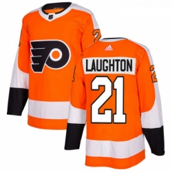 Youth Adidas Philadelphia Flyers 21 Scott Laughton Authentic Orange Home NHL Jersey 