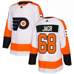 Youth Adidas Philadelphia Flyers 68 Jaromir Jagr Authentic White Away NHL Jersey 