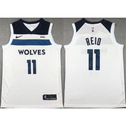 Men Minnesota Timberwolves 11 Naz Reid White Association Edition Stitched Jersey