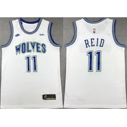 Men Minnesota Timberwolves 11 Naz Reid White City Edition Stitched Jersey
