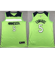 Men Minnesota Timberwolves 5 Anthony Edwards Green Stitched Jersey