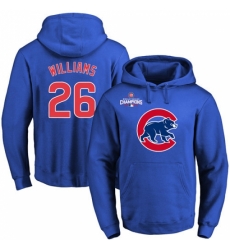 MLB Men Chicago Cubs 26 Billy Williams Royal Team Color Primary Logo Pullover Hoodie