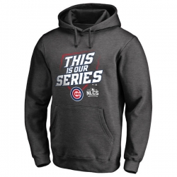 Men Chicago Cubs Charcoal 2016 World Series Men Pullover Hoodie