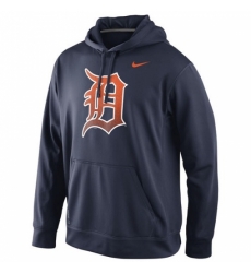 Men MLB Detroit Tigers Nike Logo Performance Hoodie Navy Blue