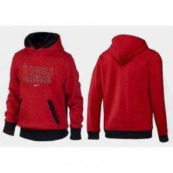 MLB Men Nike Los Angeles Angels of Anaheim Pullover Hoodie RedBlack