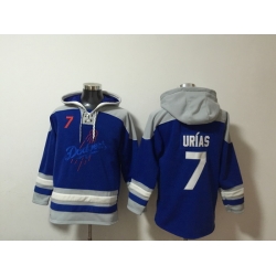 Men Los Angeles Dodgers 7 Julio Urias Stitched Hoodie