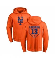 Men MLB Nike New York Mets 13 Asdrubal Cabrera Orange RBI Pullover Hoodie