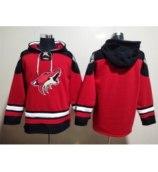 Men's Arizona Coyotes Blank Red Ageless Must-Have Lace-Up Pullover Hoodie