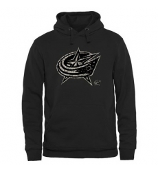 Men Columbus Blue Jackets Black Rink Warrior Pullover Hoodie