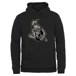 Men Ottawa Senators Black Rink Warrior Pullover Hoodie