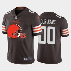 Men Women Youth Toddler Cleveland Browns Custom Brown Men Nike Big Team Logo Vapor Limited NFL Jersey