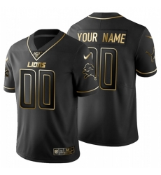 Men Women Youth Toddler Detroit Lions Custom Men Nike Black Golden Limited NFL 100 Jersey