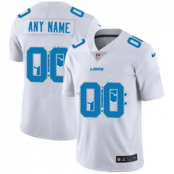 Men Women Youth Toddler Detroit Lions Custom White Men Nike Team Logo Dual Overlap Limited NFL Jersey